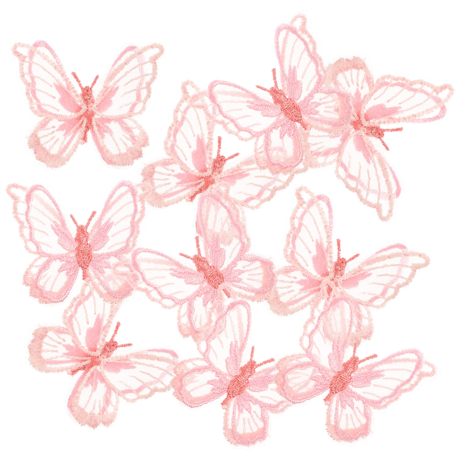 

Butterfly Organza Embroidery Lacediy Patch Embroidered Iron Appliques Decorative Applique Sewing Clothes Butterflies Sew Decor