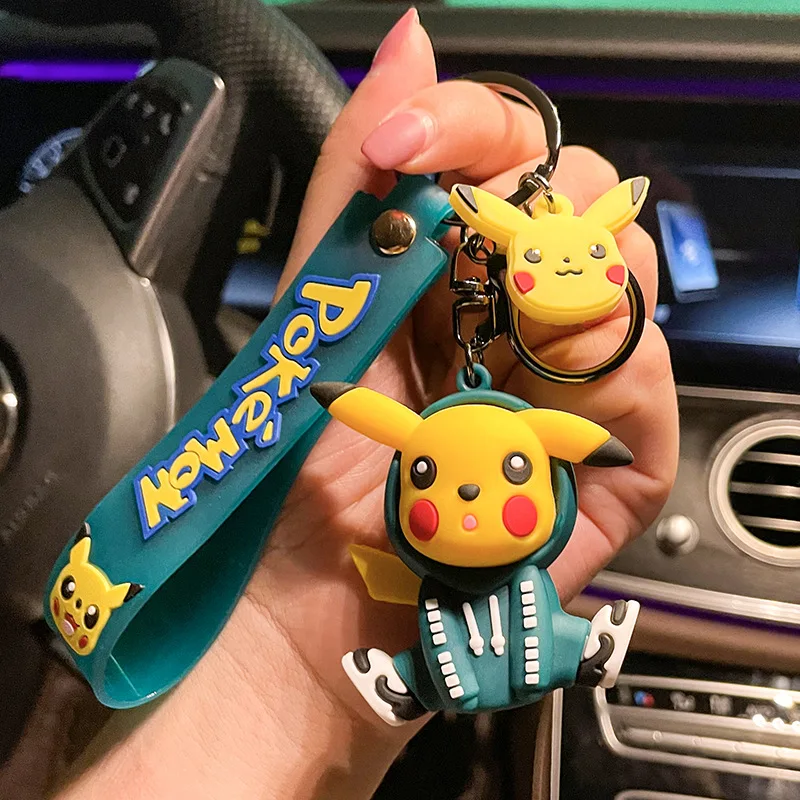 

Cartoon Anime New Pikachu Kawaii Keychain Pendant Cute Creative Gift Couple Bag Ornament Car Key Accessories Holiday Gift