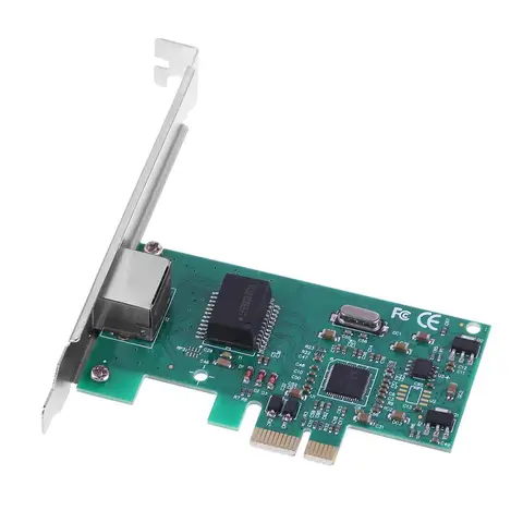 Сетевая карта Gigabit Ethernet PCI Express PCI-E, 1000 Мбит/с, адаптер LAN, порт подключения RJ45, без драйвера для настольного ПК