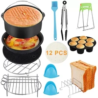 12pcsset 7 inch 8 inch air fryer accessories for gowise phillips cozyna and secura fit all airfryer 3 7 4 2 5 3 5 8qt
