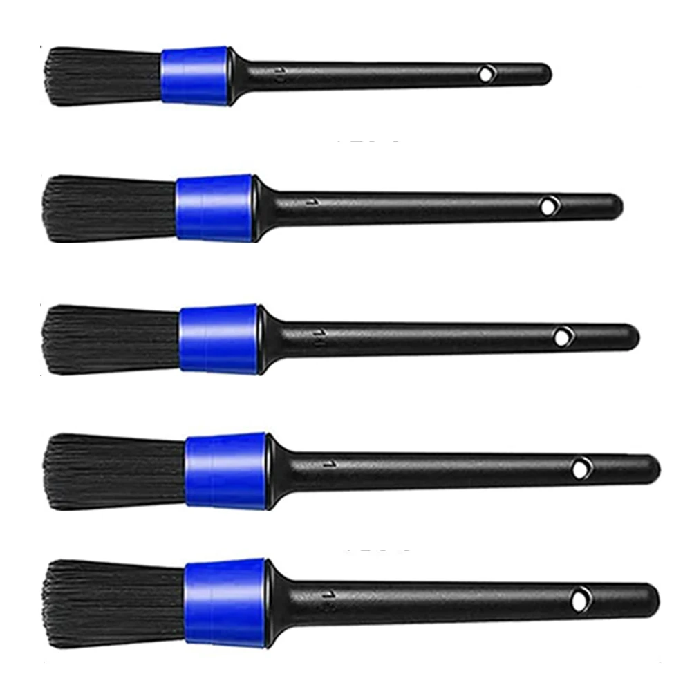 

Automotive Care Supplies Cleaning Brushes Crevice Brush 5 Different Brush Sizes 5 Pcs/set Wild Pig Hair+plastic