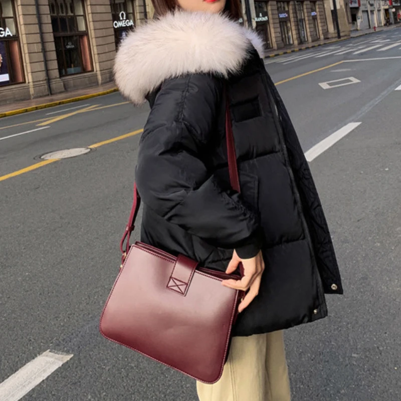 

Women Winter Thickened Jackets Warm Down Parkas Cotton Padded Jacket Fashion Big Fur Collar Autumn Coats Female Hooded Overcoat