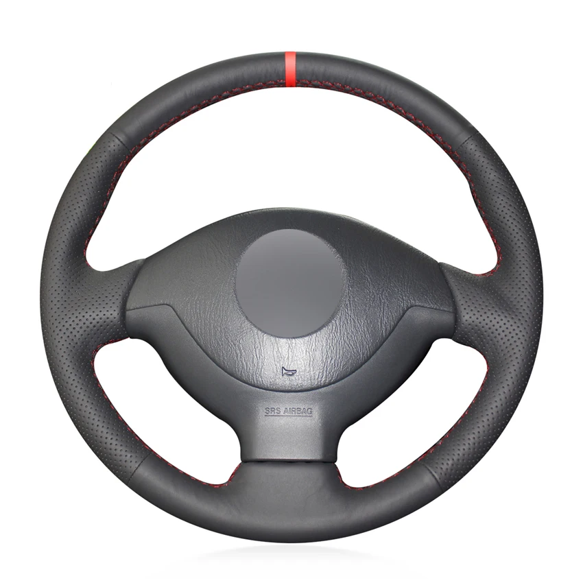 

Black PU Faux Leather Red Marker Car Steering Wheel Cover for Suzuki Jimny 2005 2006 2007 2008 2009 2010 2011 2012 2013 2014