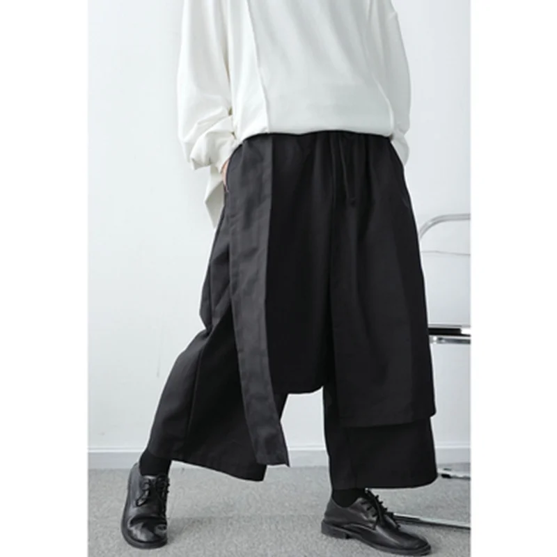 

wide Young, asymmetrical, legs, Baggy Pants, hip men, tight-fitting Harem culottes