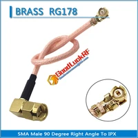 sma male right angle 90 degree to ipx u fl ipex female rf connector coaxial pigtail jumper rg178 cable low loss