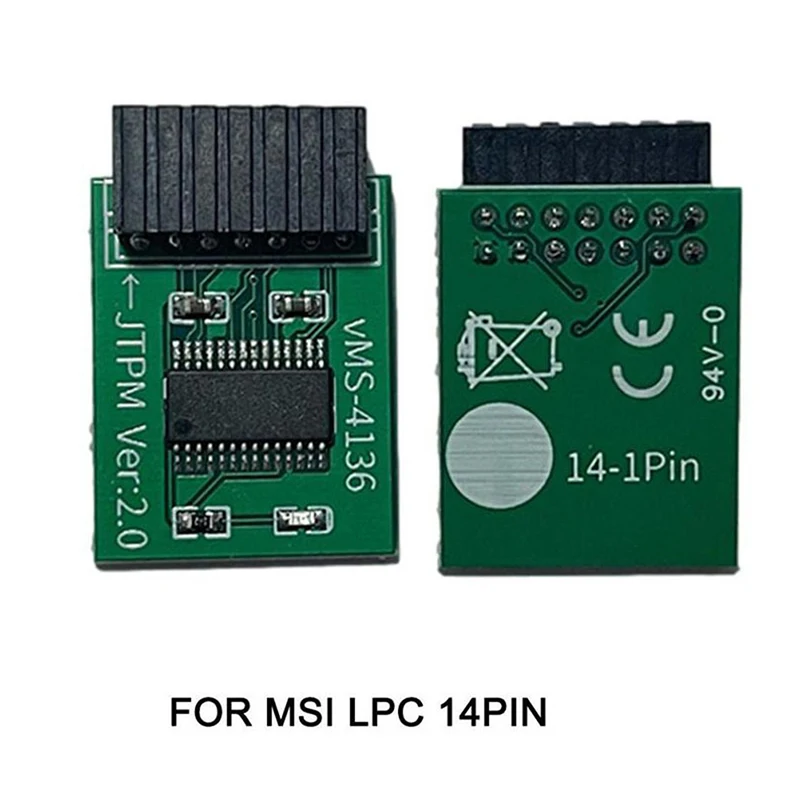 

Модуль безопасности шифрования TPM 2,0, удаленная карта памяти, модуль 14 Pin LPC для MSI TPM2.0 LPC, 14-контактный модуль безопасности
