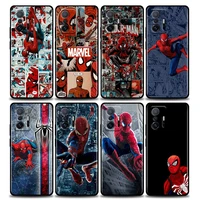 marvel phone case for xiaomi mi 12 12x 11 11x 11t x3 x4 nfc m3 f3 gt m4 pro lite ne 5g tpu case cover anime marvel spider man