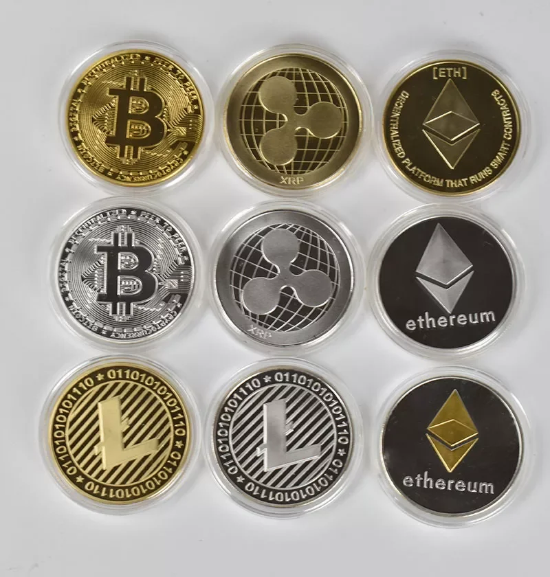 

2022 1PC Gold Plated Coin crypto coin Bitcoin BIT BTC coin Litecoin Ripple Eth Shiba Cardano IOTA FIL wow doge cryptocurrency co