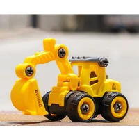childrens disassembly engineering toy car boy interact sliding assembly diy tools yisi road sign combination hot toys