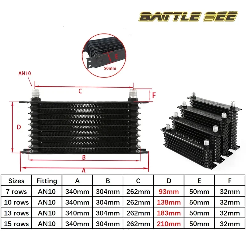 Универсальный термостатический масляный фильтр AN10 с высотой 45 ° адаптер для
