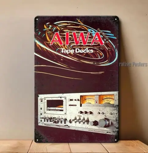 p1 Aiwa Tape Deck винтажный аудиофильский HiFi металлический плакат размер знака: 8*12