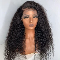 26inch 180%density brazilian kinky curly natural hairline lace front wig for black women with baby hair free shipping daily wigs