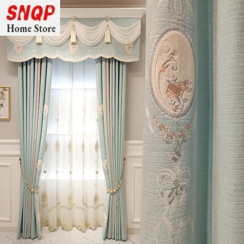 

Занавески для гостиной 2022 новые занавески в европейском стиле фото толстые затемненные маленькие свежие занавески для столовой спальни