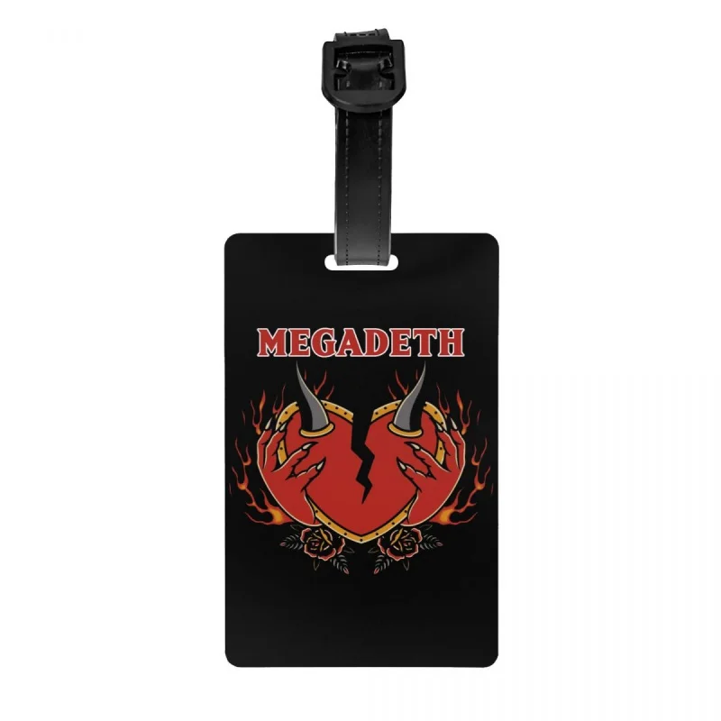

Broken Hearted Megadeths Luggage Tag Heavy Metal Rock Gift Suitcase Baggage Privacy Cover ID Label