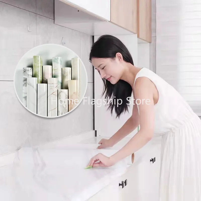 

Marble Waterproof Self Adhesive Vinyl Roll Wallpaper Kitchen Table Kitchen Sticker Home Wall Sticker Decoration 2023