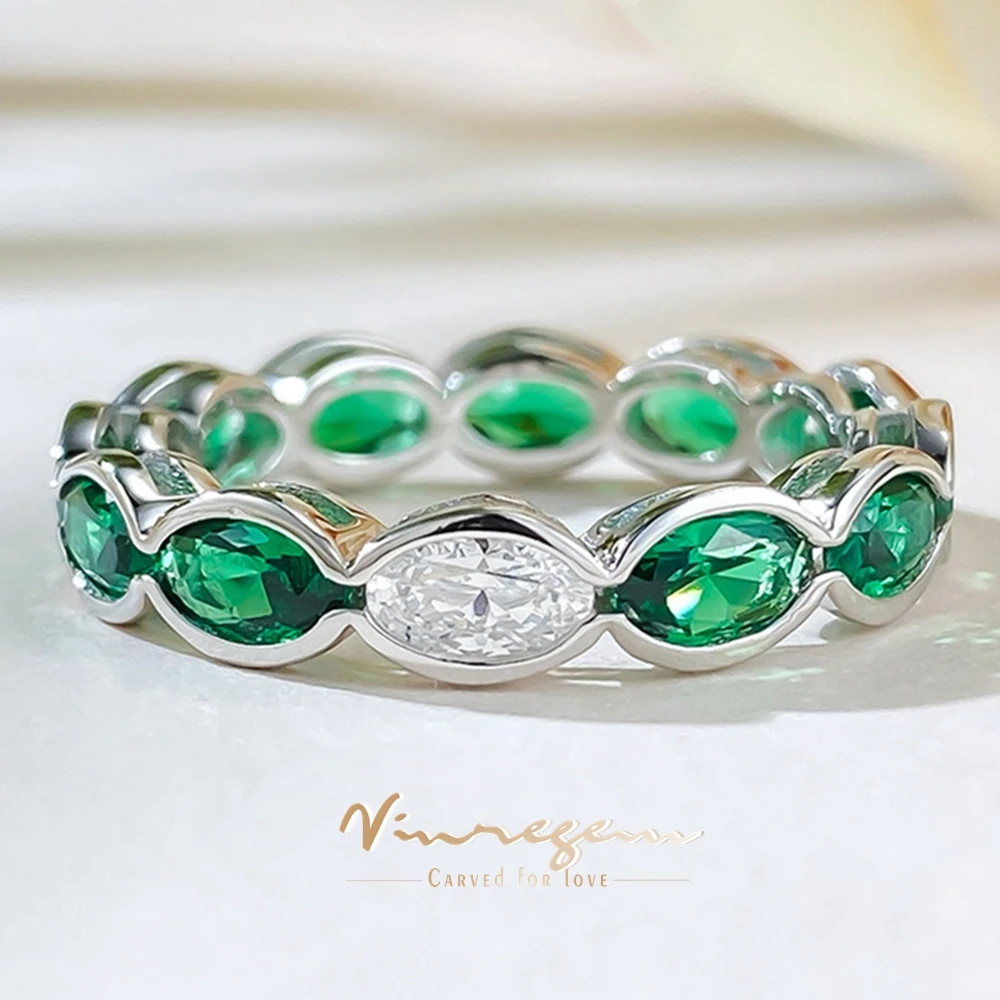 Женское кольцо из серебра 100% пробы с Овальным Изумрудом Сапфиром И Рубином 3 Х5 мм