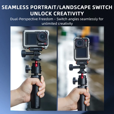 Магнитный быстроразъемный адаптер Flymile для DJI Osmo360/Action 5 Pro, аксессуар, удлинительный кронштейн с двойным концом