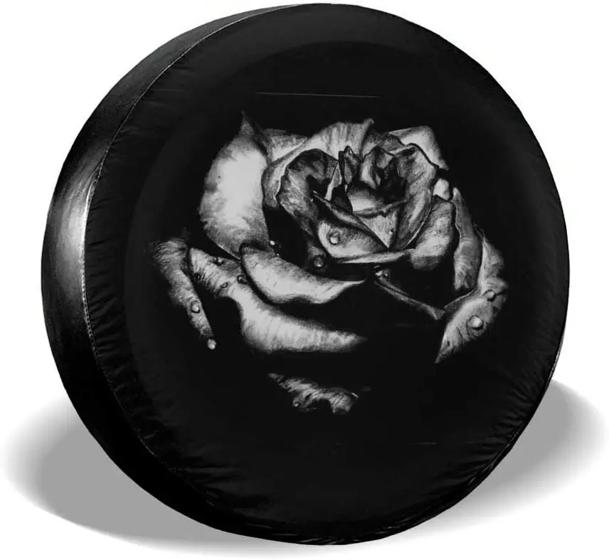 

Black Rose Novelty Spare Tire Cover Waterproof Dust-Proof UV Sun Wheel Tire Cover Fit for Jeep,Trailer, RV, SUV and Many Vehicle