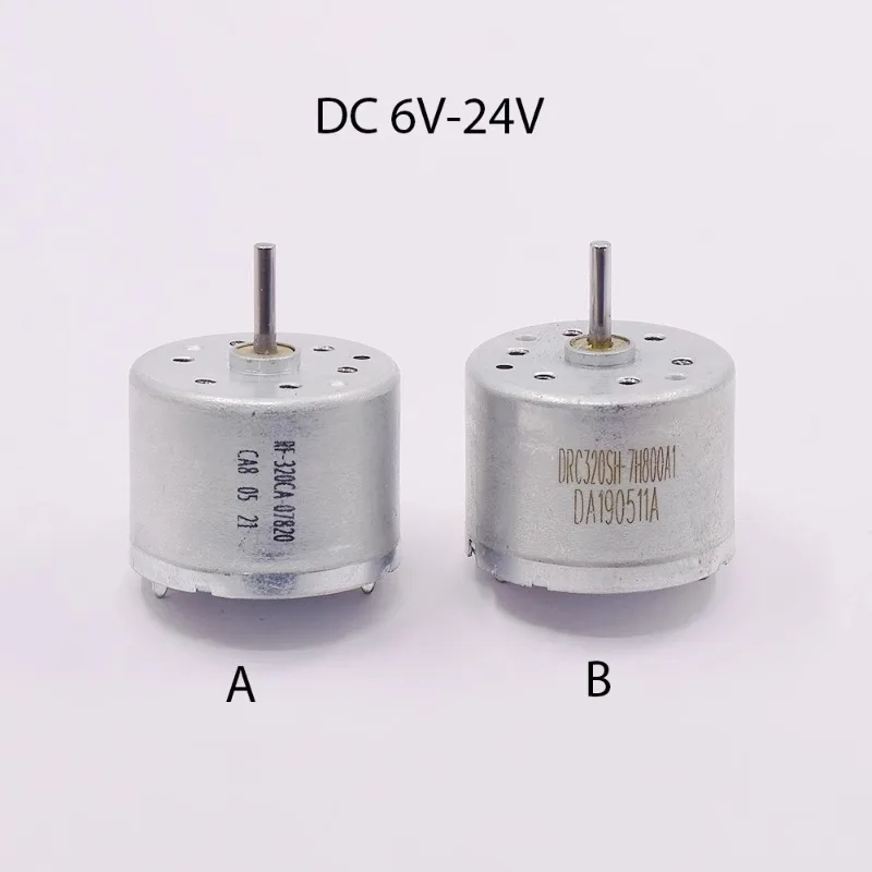 

RF-320CA RC320 Микродвигатель DC12V-15V Низкоскоростной бесшумный игрушечный двигатель для бытовой техники Подметальная машина