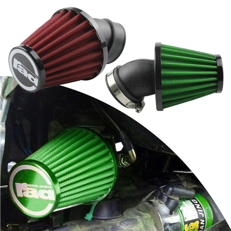 

MoFlyeer Motorcycle Air Filter 28mm 38mm 42mm 48mm Cleaner Clamp-on 45 Degree Bend Air Intake Filters Motorbike Accessories