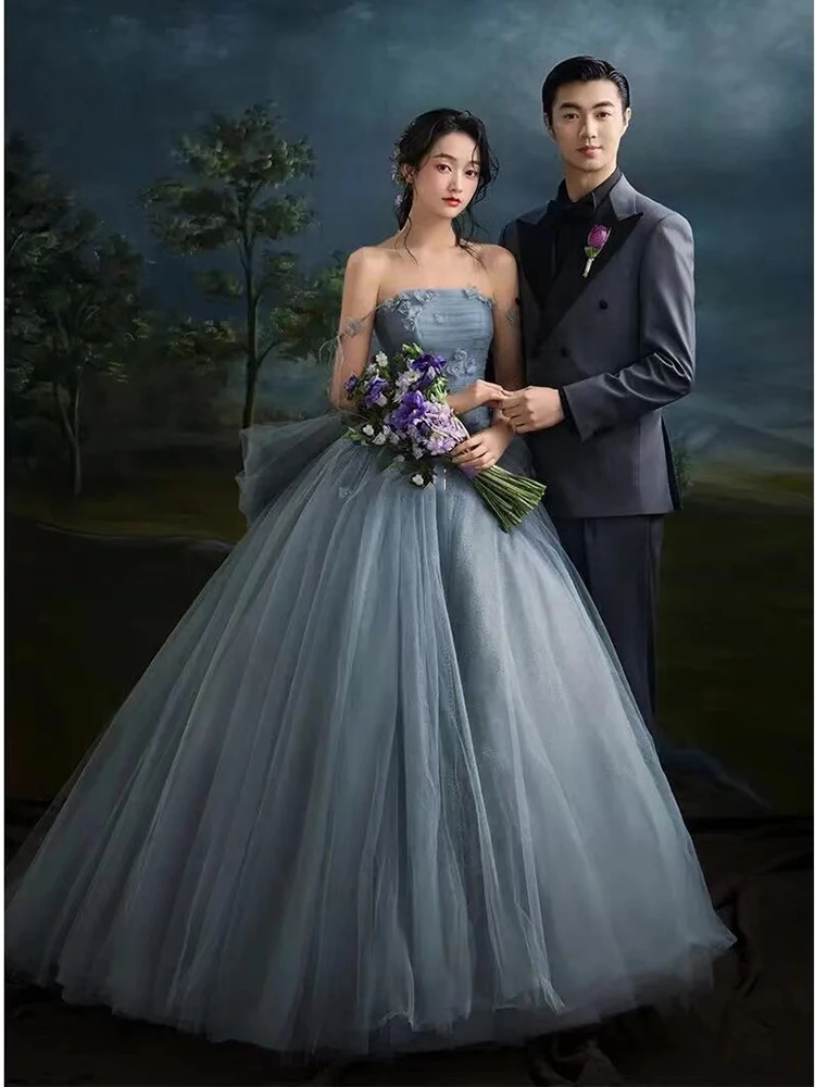 

Модное бальное платье, женские свадебные платья, фатиновые Свадебные платья с бантом, официальное платье, свадебное платье