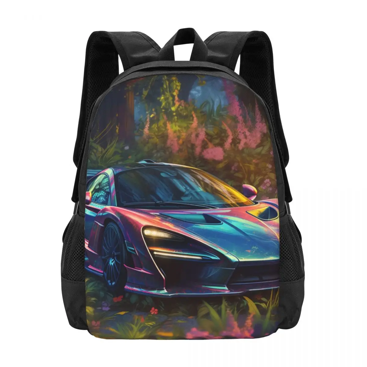 

Fantastic Sports Car Backpack Colorful Painting Casual Backpacks Men Sport Lightweight School Bags High Quality Rucksack