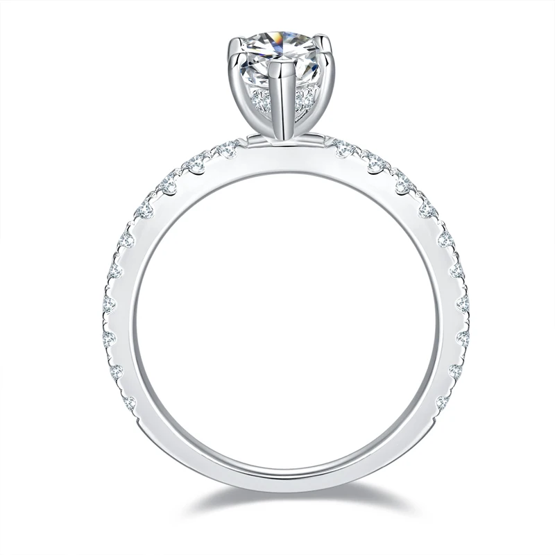 Фото Кольцо для помолвки и свадьбы KEEP YES 2.0ct с муассанитом огранки «маркиз» 6*12 мм для женщин, серебро 925 пробы, сертификат GRA №4