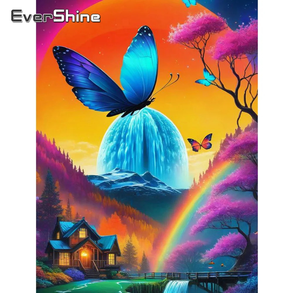 Evershine алмазная живопись животное бабочка полный квадратный круглый дом мозаика