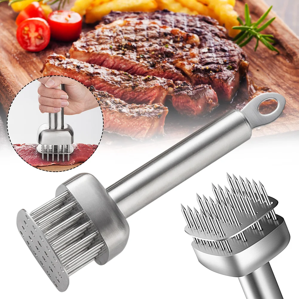 

Stainless Steel Household Meat Tenderizer With 24 Needle Blades Chicken Chop Meat Tenderizing Needle Tenderizer Kitchen Tools