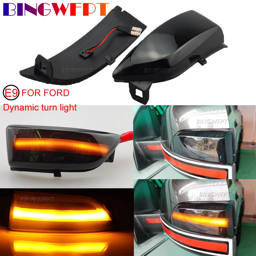 

For Ford Ranger T6 12-19 Raptor/Wildtrak Everest U375/UA 15-19 Side Mirror Indicator Dynamic LED Turn Signal Light Blinker lamps