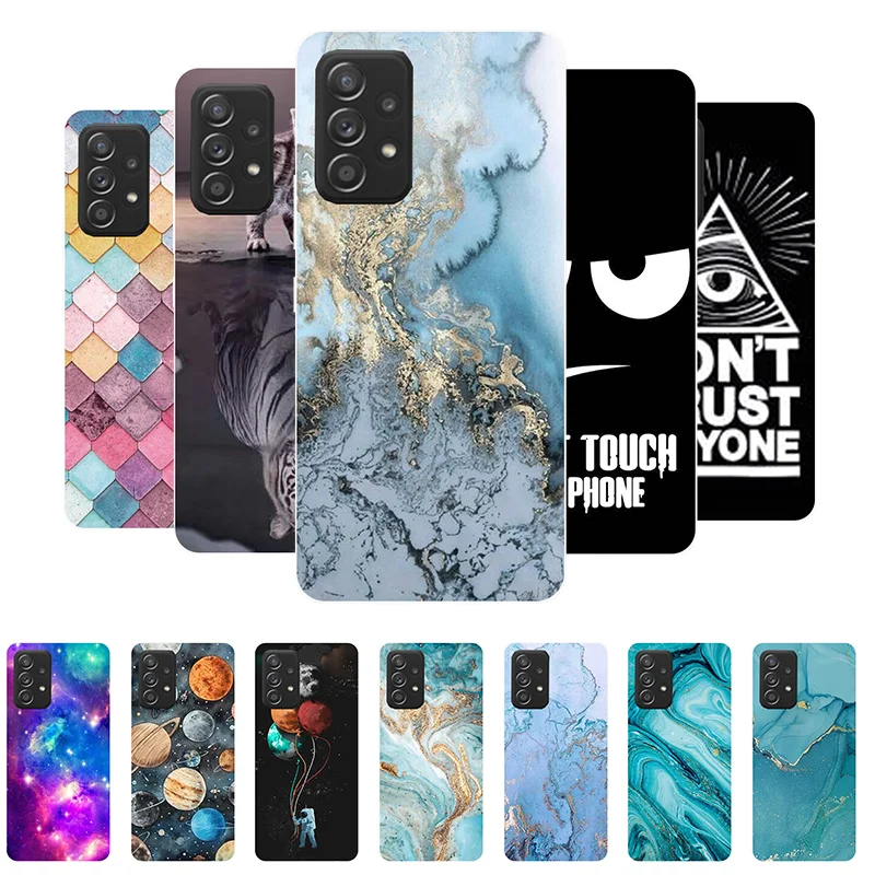 Чехол для Samsung A23 4G чехол A235F мраморный мягкий силиконовый задней крышки Galaxy