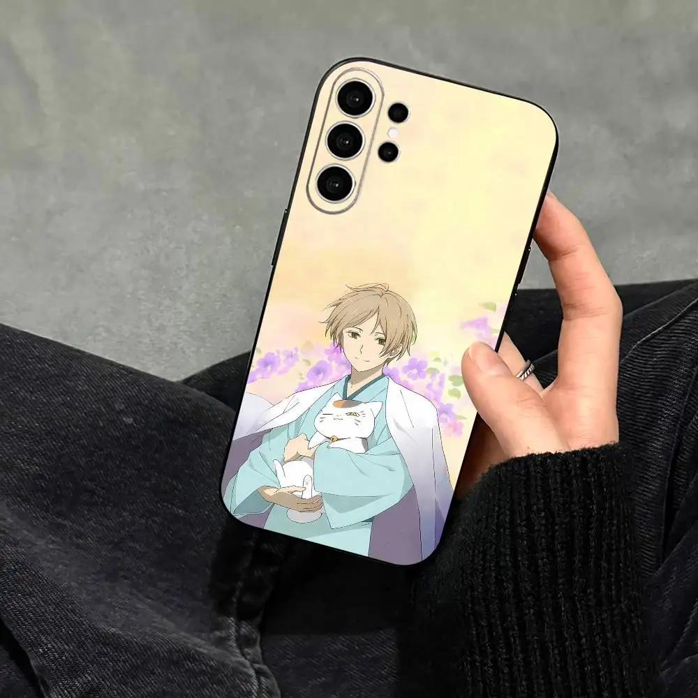 Фото Чехол для телефона Natsume Yuujinchou Nyanko для Samsung S25, S24, S21, S22, S23, S30, Ultra, S20, Plus, FE, Note, 10, 9, 5G, черный №5