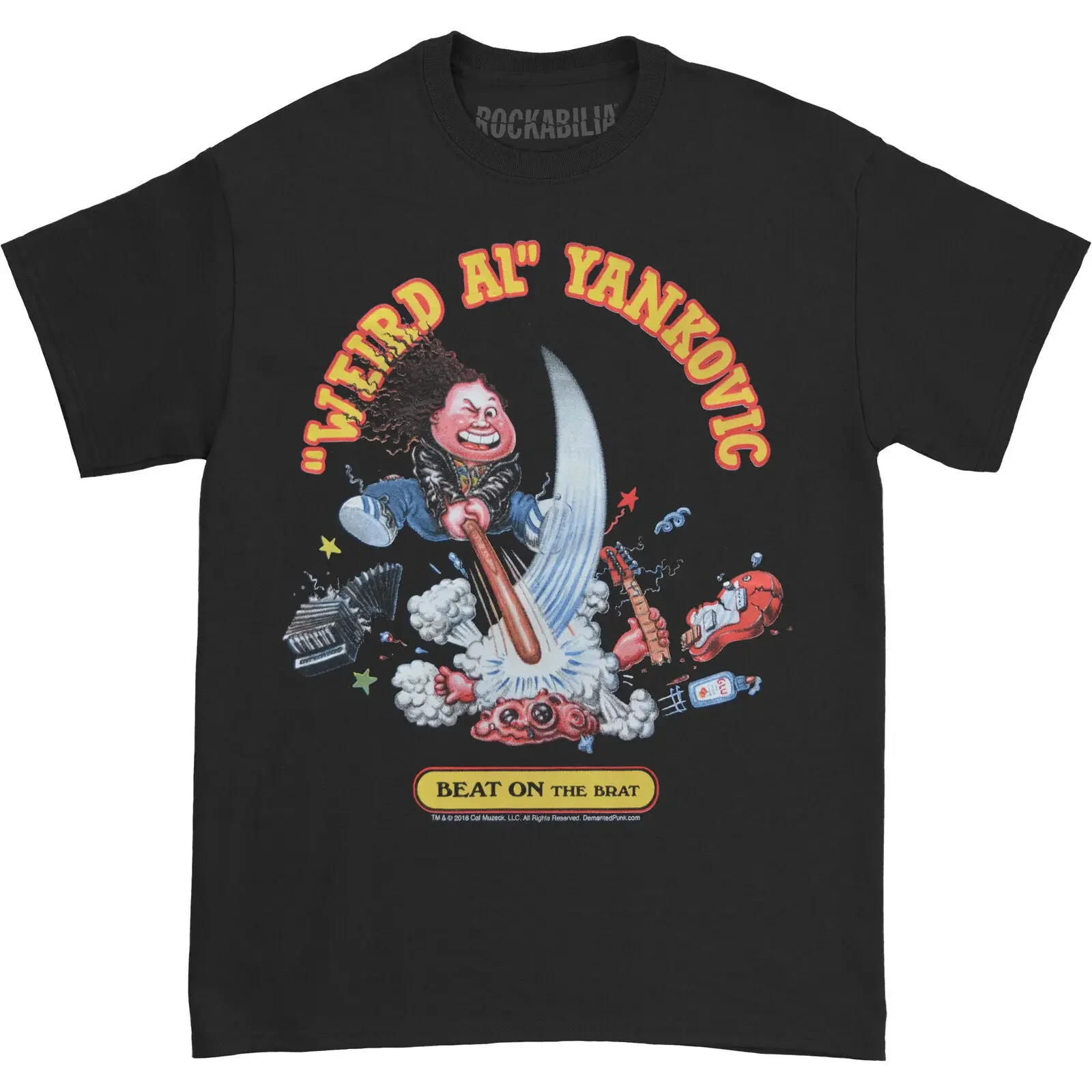 Мужская Необычная футболка Al Yankovic Beat на Brat среднего размера Черная