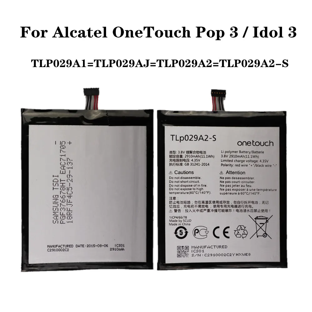 Аккумулятор для телефона 2910 мАч TLP029A2 TLP029A2-S TLP029A1 TLP029AJ Alcatel OneTouch Pop 3 5 &quotIdol дюймов