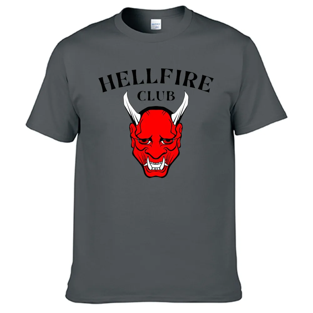 

Stranger Things Season 4 Hellfire Club Men Women Summer 100% Cotton Black Tees Male Newest Top Popular Normal Tee Shirts Unisex