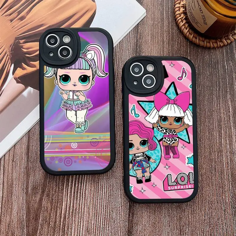 

LOL little Dolls Girl Phone Case For iPhone 14 Plus 13 12 11 Pro Max Mini X XS XR Soft Silicone Black Cover