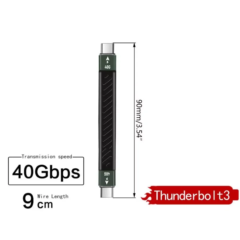 

60W Thunderbolt 3 cable Certified 40Gbps Type C to C USB Fast USBC with Emark