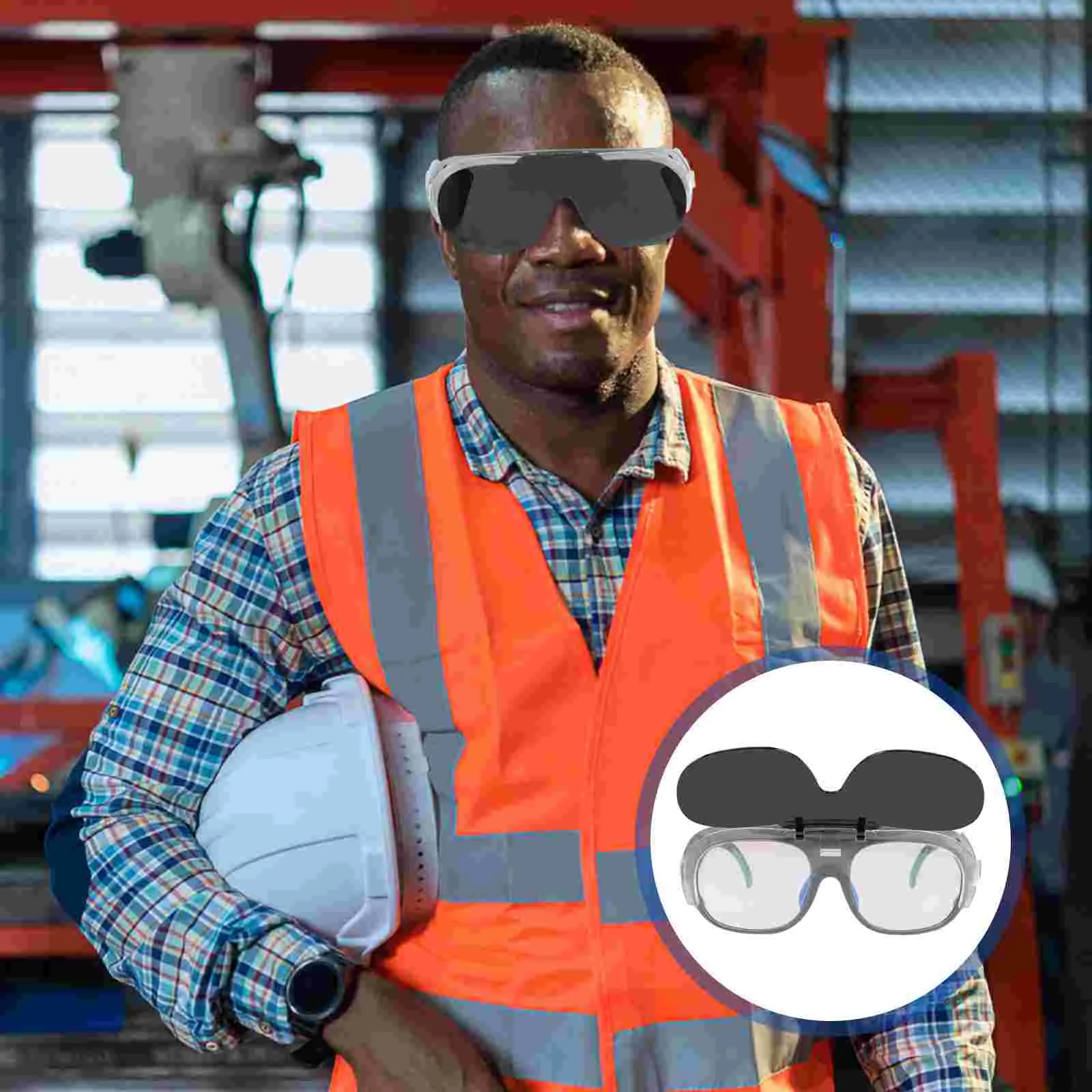 

2pcs Useful Durable Welding Accessory Welding Goggles Logging Goggles Welding Glasses Flip-Up Goggles
