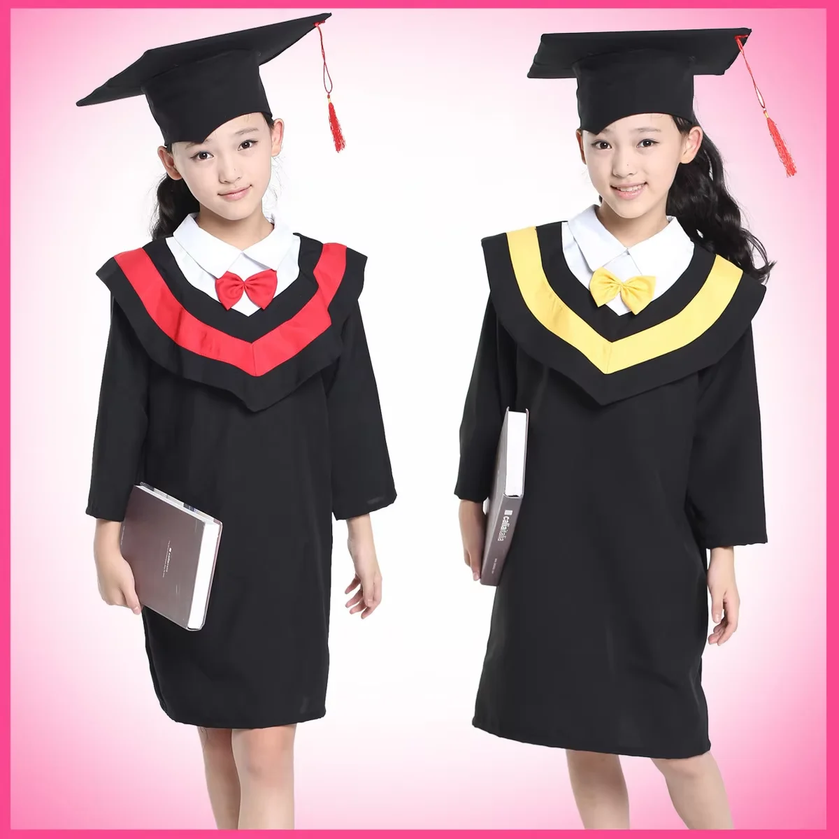 Фото Kid Graduation Gown Bachelor Costume Primary Children's Day Performance  Dr. Clothing Graduated Bachelor Suits Dr. Cap Photogra №4