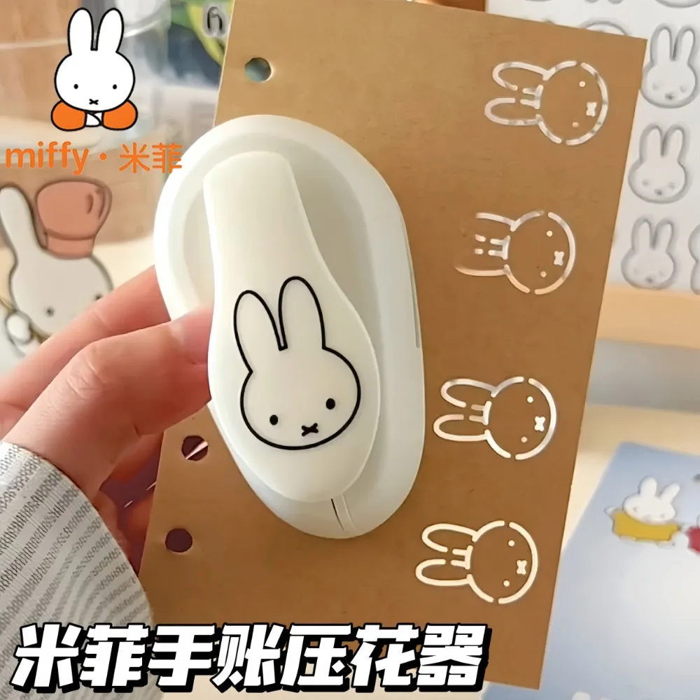 Фото Милый дырокол Miffy с крупным узором в виде кролика, инструмент для тиснения, аксессуар для рукоделия, креативная машина для печати для дневников и скрапбукинга №1
