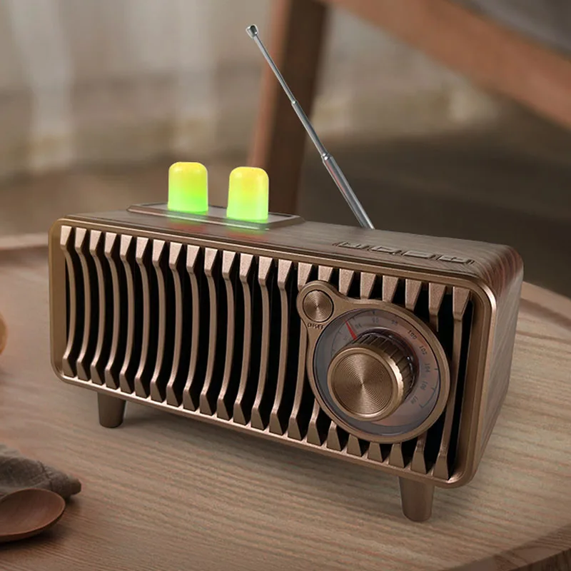 

Retro FM Radio Portable Radios Receiver Classical TWS Bluetooth Stereo Speaker TF/USB/AUX Music Player Indoor Wireless Subwoofer