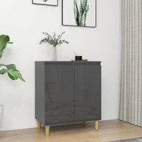 buffet with shiny gray wooden legs 60x35x70 cm chinterboard