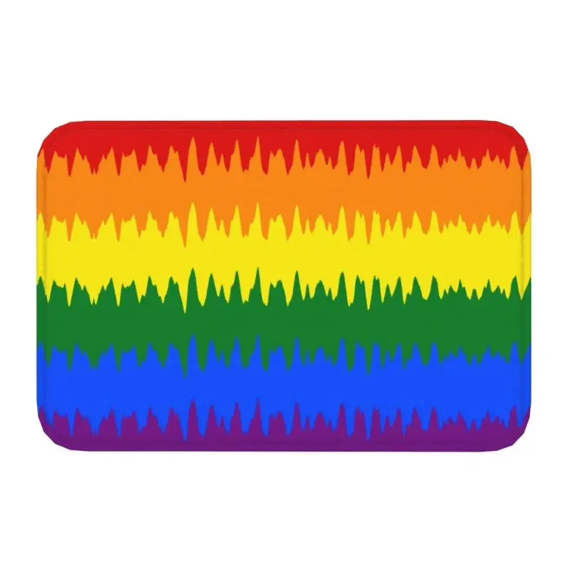 

Коврик для входной двери с гей-придом, флаг ЛГБТ, радуга, зигзаг