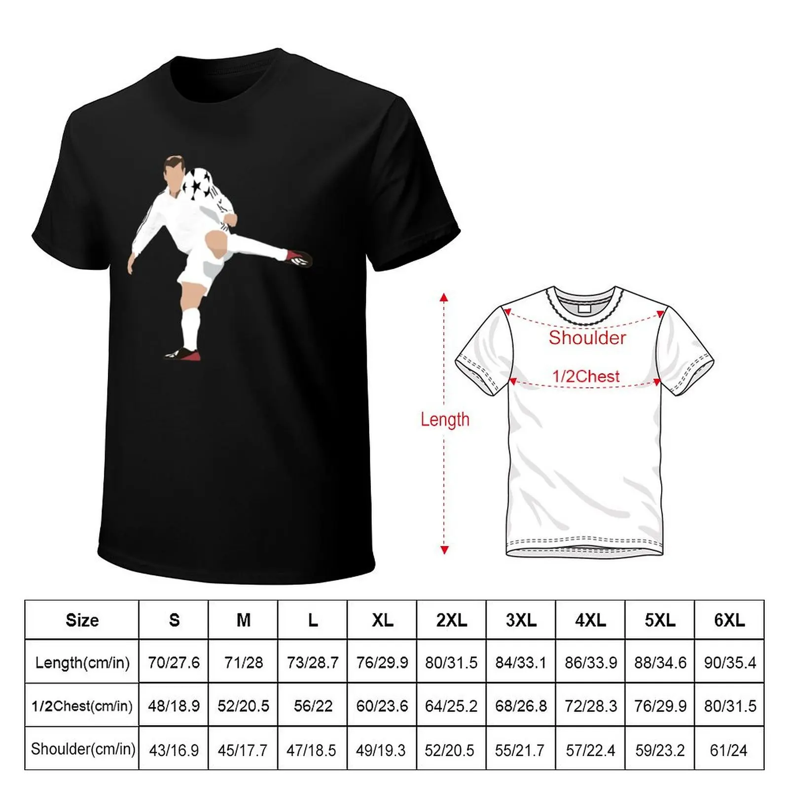 Фото Футболка Zidane, простая однотонная футболка с круглым вырезом №2