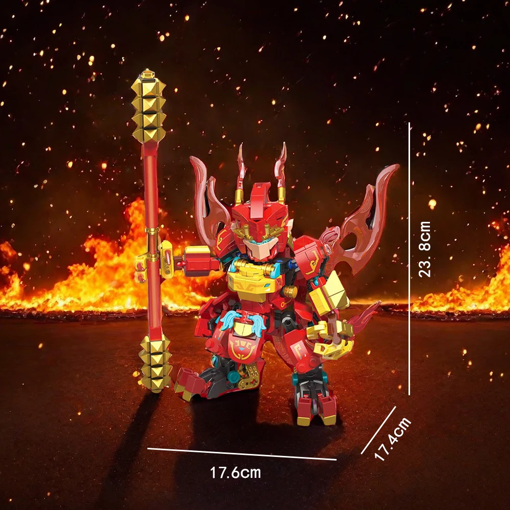 Микро-мини-строительные блоки Wukong Zhao Yun тема War God идеально подходят для