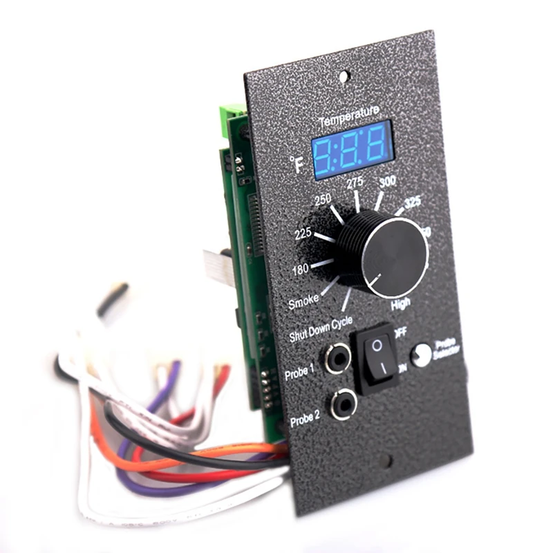 

Thermostat Digital Control LED Board With Meat Probe Holes Smoke Control TR-039-F For TRAEGER Wood Pellet Grill US Plug