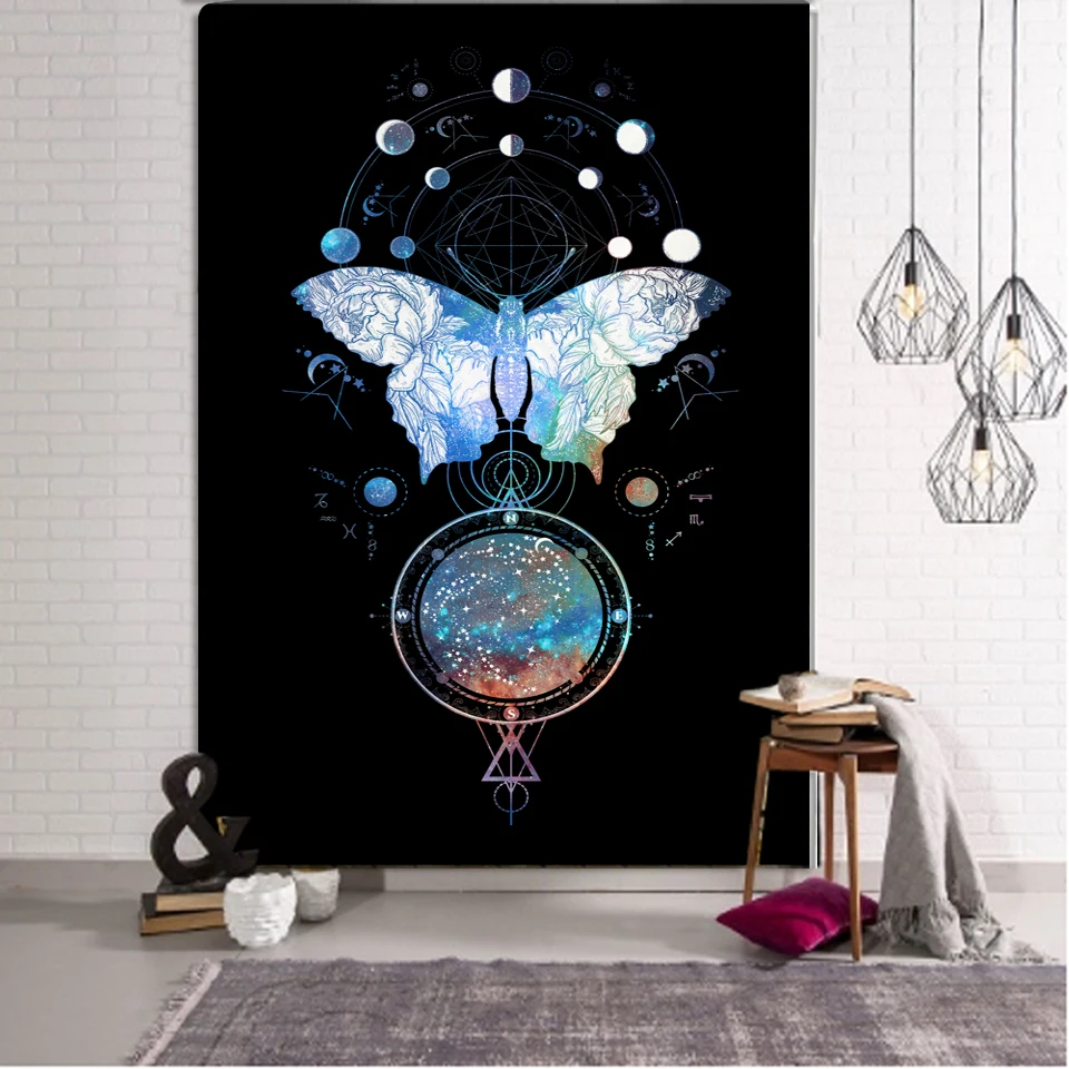 

Constellation Butterfly Tapestry Wall Hanging Psychedelic Astrology Witchcraft Hippie Bedroom Decor Aesthetic Living Room Home