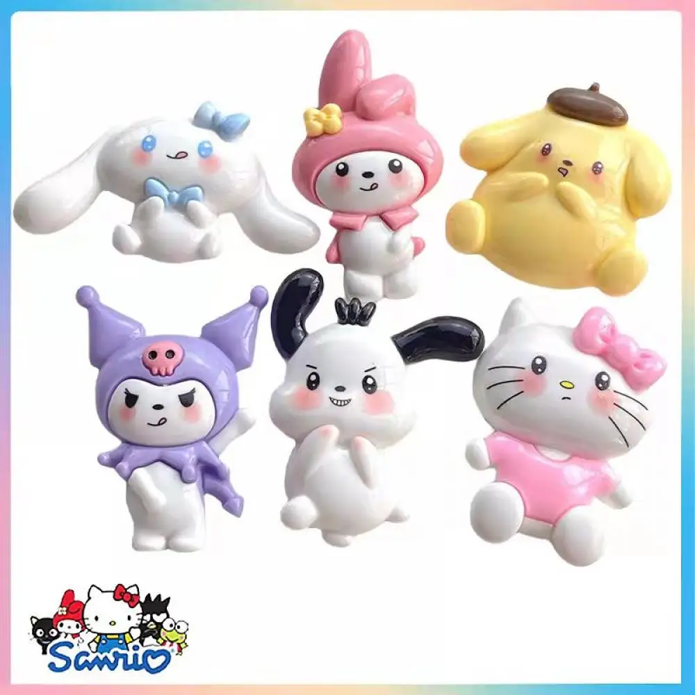 

Large Size 2Pcs Sanrioed Hello Kitty Accessories Kuromi Melody Pompompurin Cinnamoroll 3D Patch Kawaii Cartoon Anime Toys Gift
