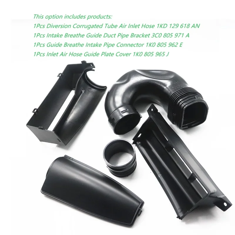 

Автомобильная направляющая для двигателя, комплект крышки шланга для VW Golf 5 6 MK5 Jetta MK6 Passat B6 Tiguan 1K0805962 1K0805965