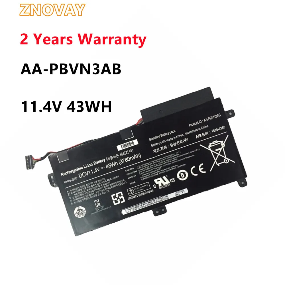 

New AA-PBVN3AB Laptop Battery For SAMSUNG 5 Series 510R NP470 NP470R5E BA43-00358A AA-PBVN3AB 11.4V 43WH